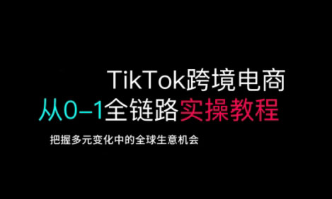 TikTok跨境电商从0-1全链路全方位实操教程，把握多元变化中的全球生意机会网赚项目-副业赚钱-互联网创业-资源整合一卡云创-专注知识分享-源码分享