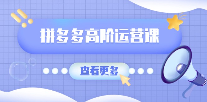 拼多多高阶运营课：极致群爆款玩法，轻付费无尽复制，打造单品爆款之路网赚项目-副业赚钱-互联网创业-资源整合一卡云创-专注知识分享-源码分享